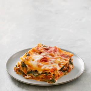 Sausage Lasagna With Spinach And Mushrooms Recipe