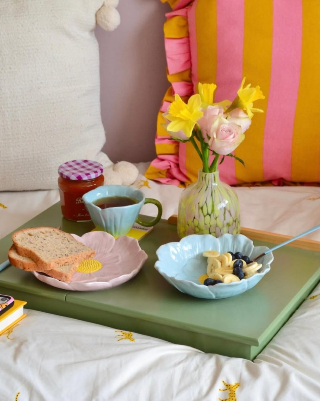 Pastel Stripes and a Garden Tray