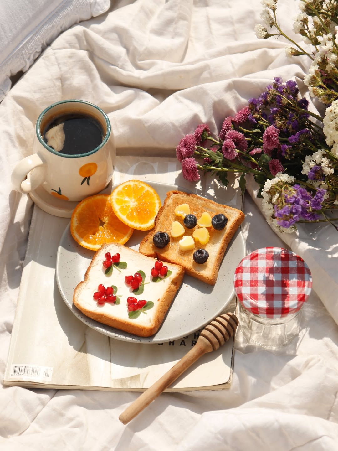 Toast Flowers at the Window
