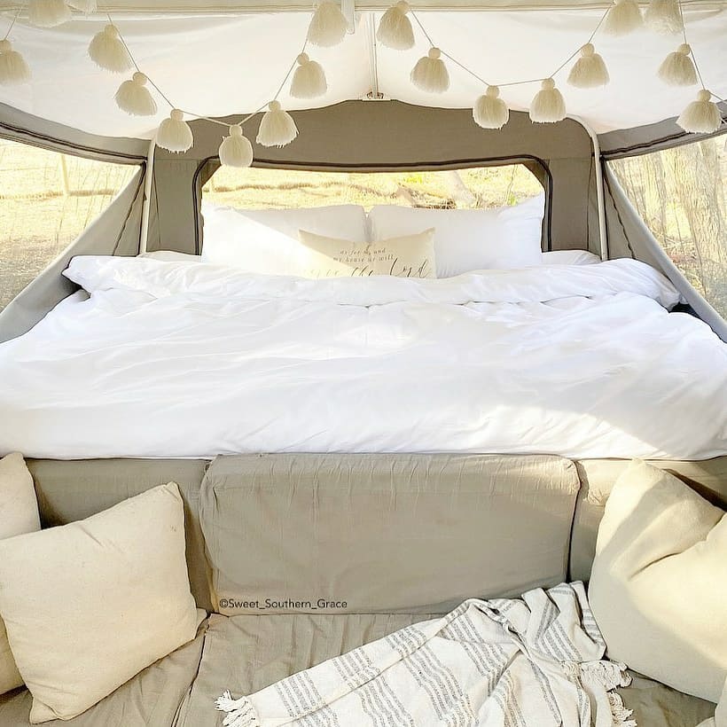 White Boho Camper Bed Retreat