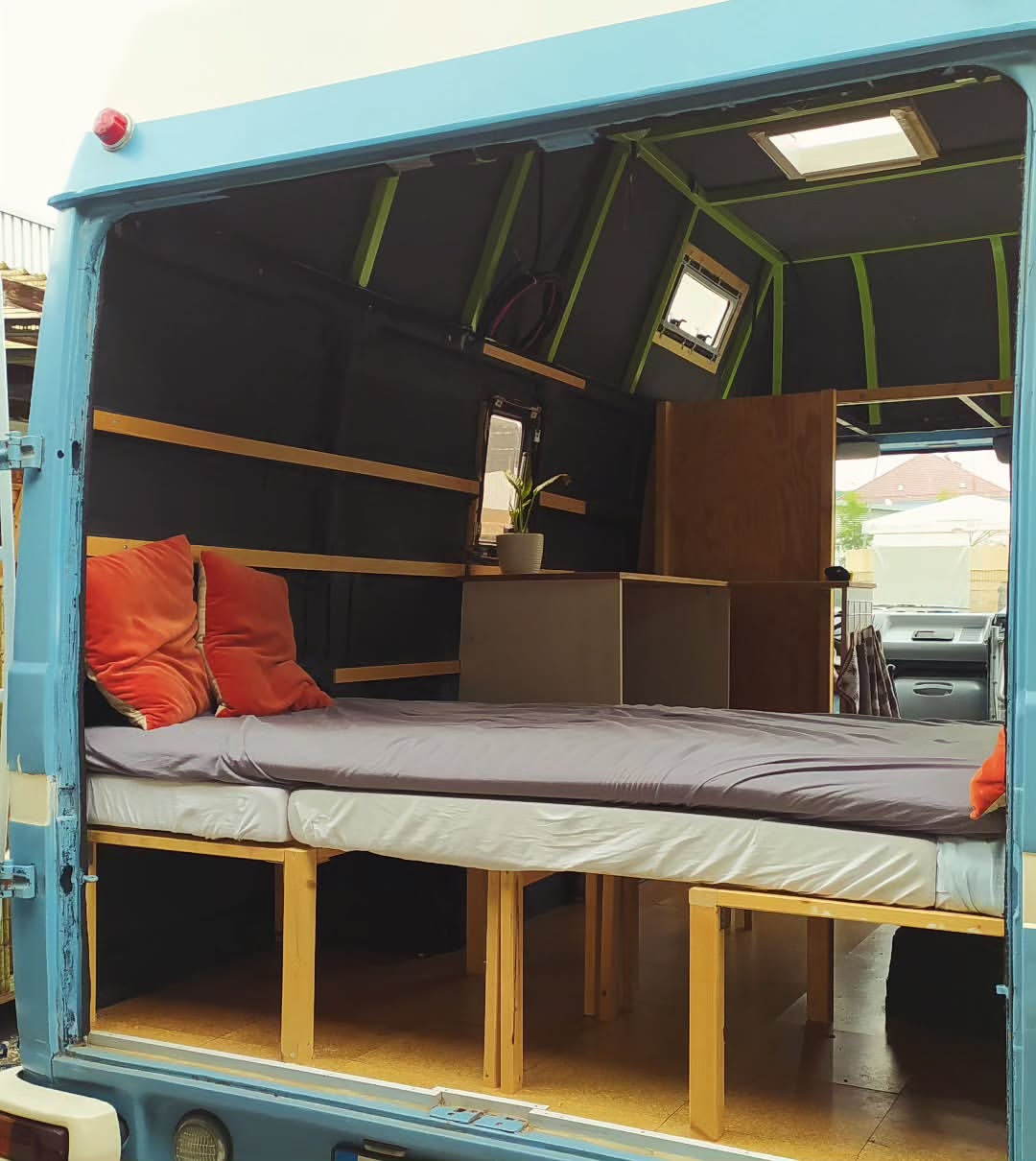 Minimalist Camper Bed Taking Shape