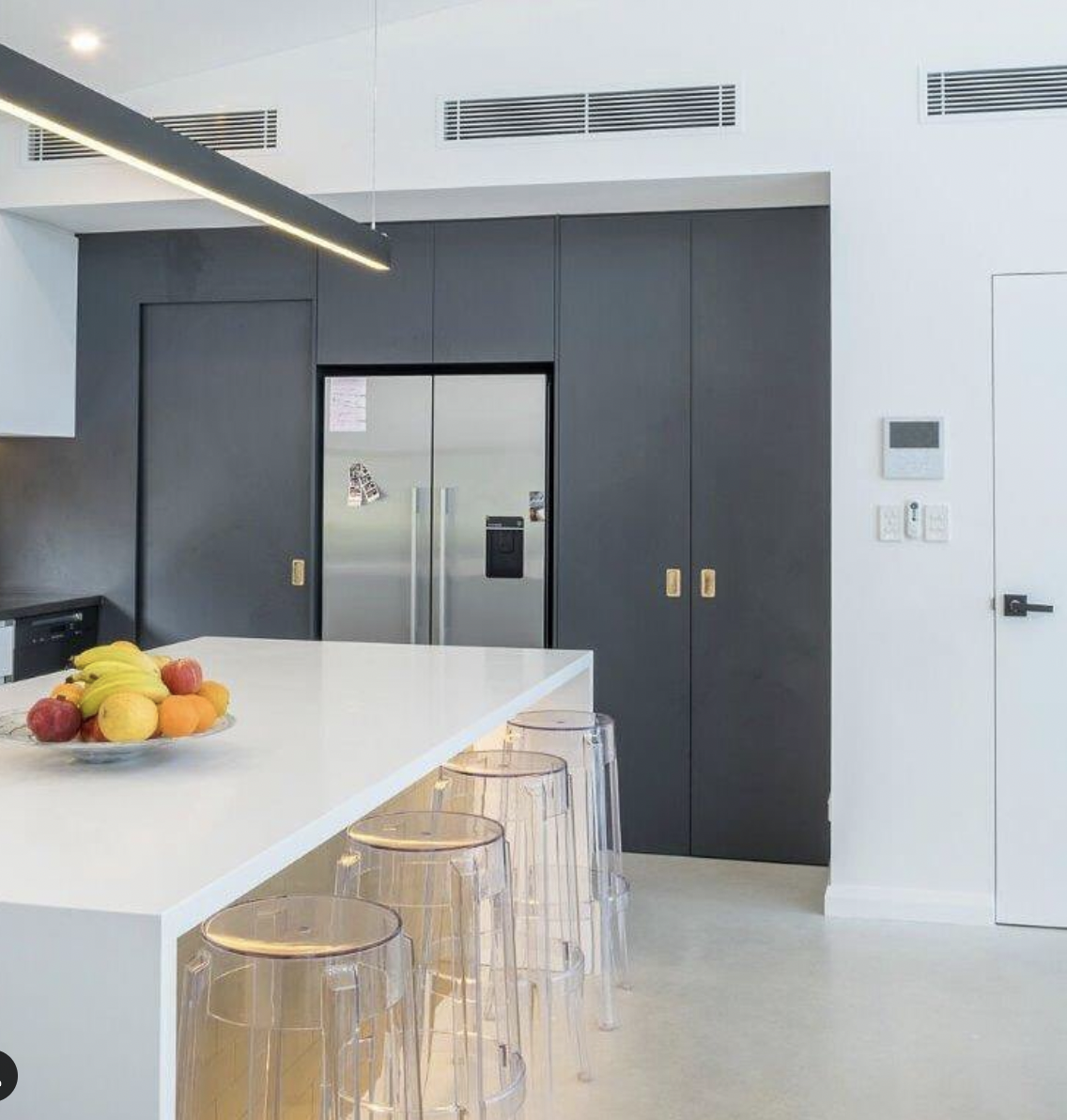 Black Cabinets and Gold Hardware