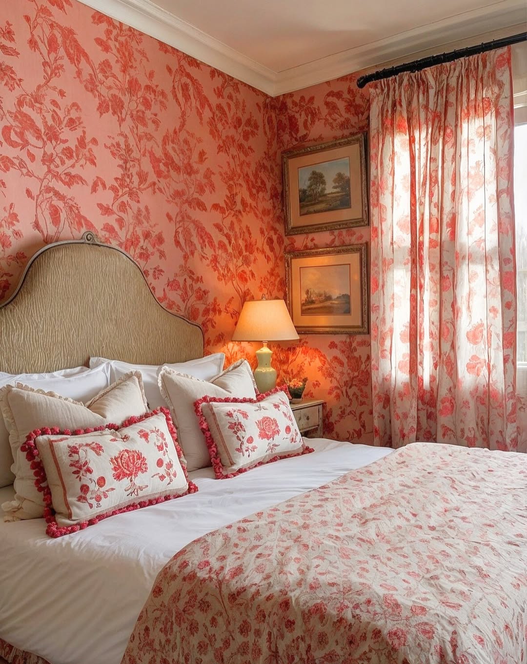 Layered Patterns In Rosy Tones