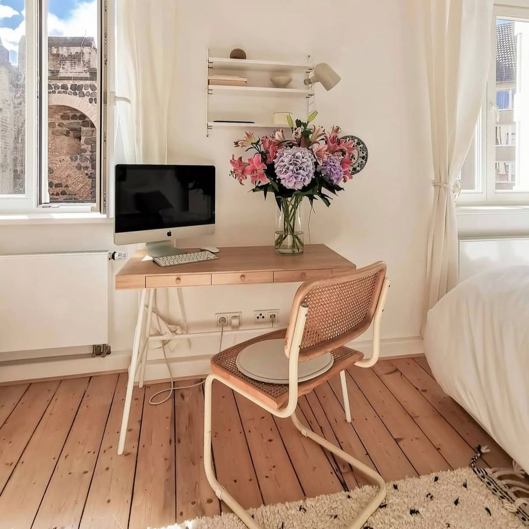 Breezy Workspace With Vintage Character
