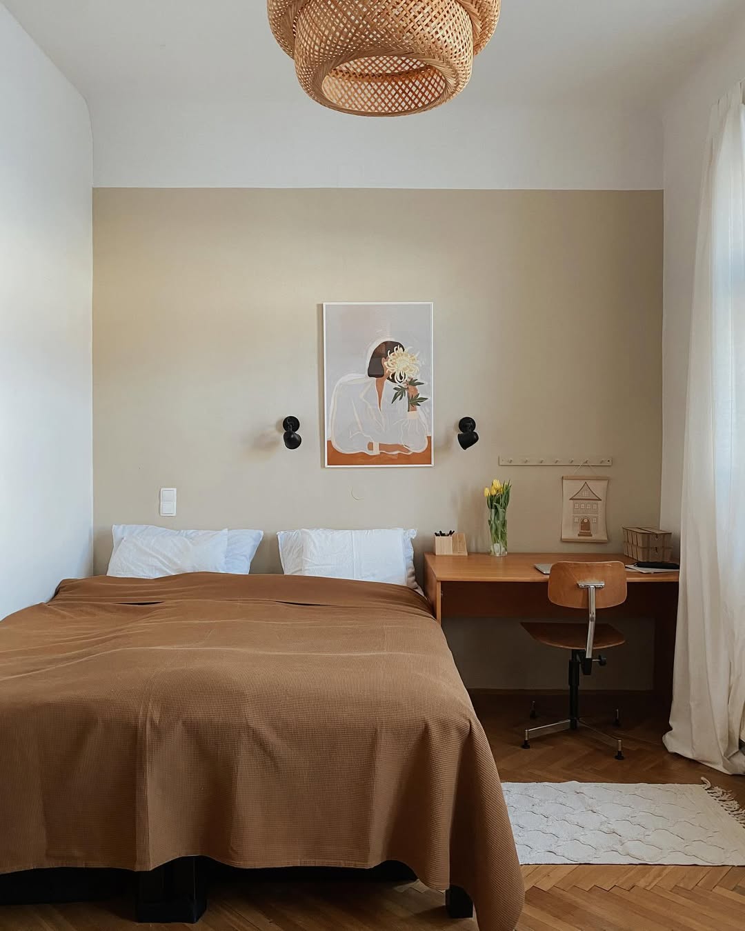 Minimalist Desk in Warm Earthy Shades