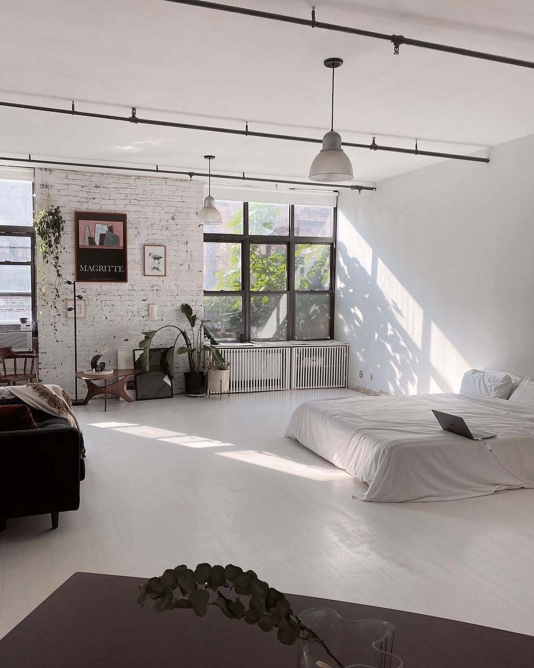 Sunlit Loft with Simple Industrial Style
