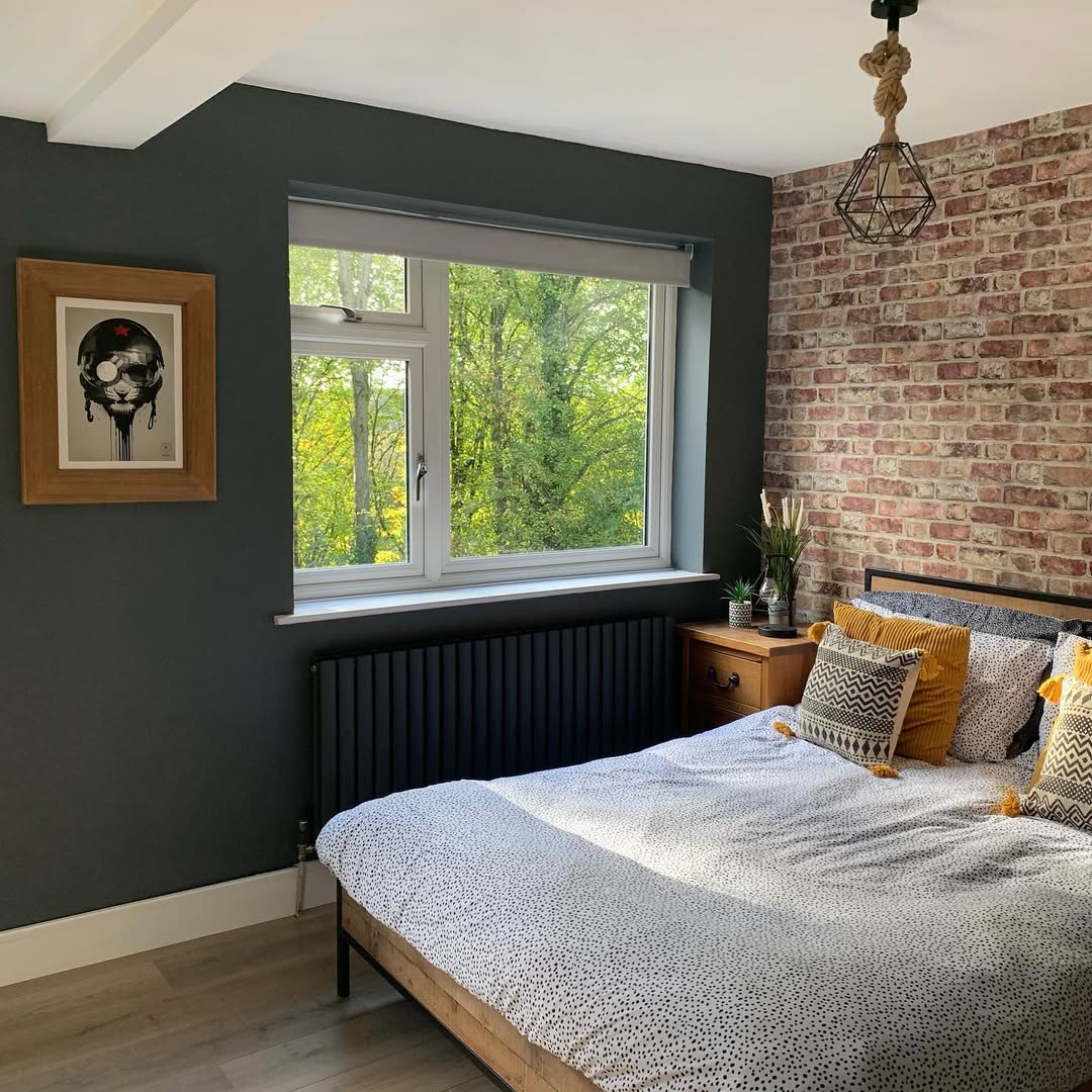 A Bold Mix Of Brick And Black