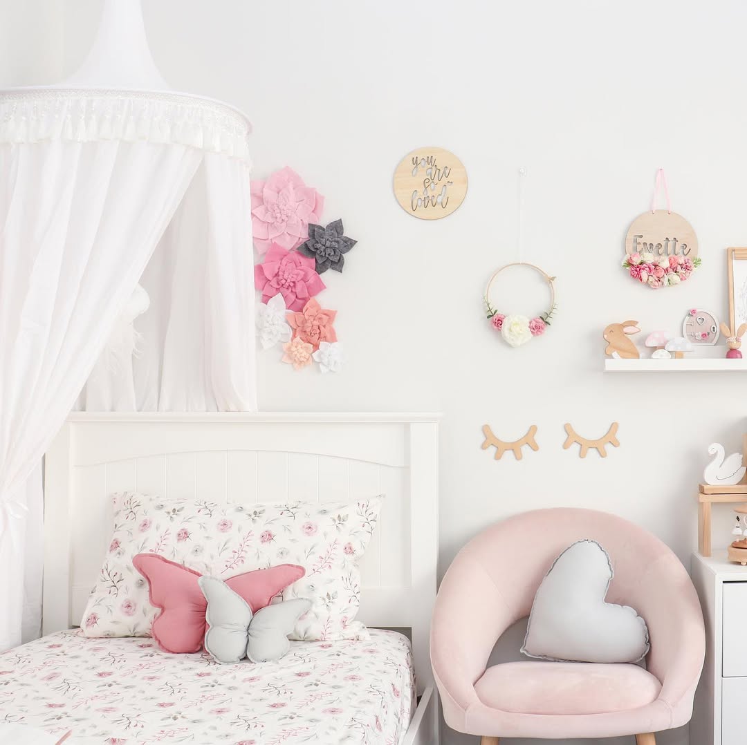 Pastel Princess Calm Beneath a Tassel Canopy