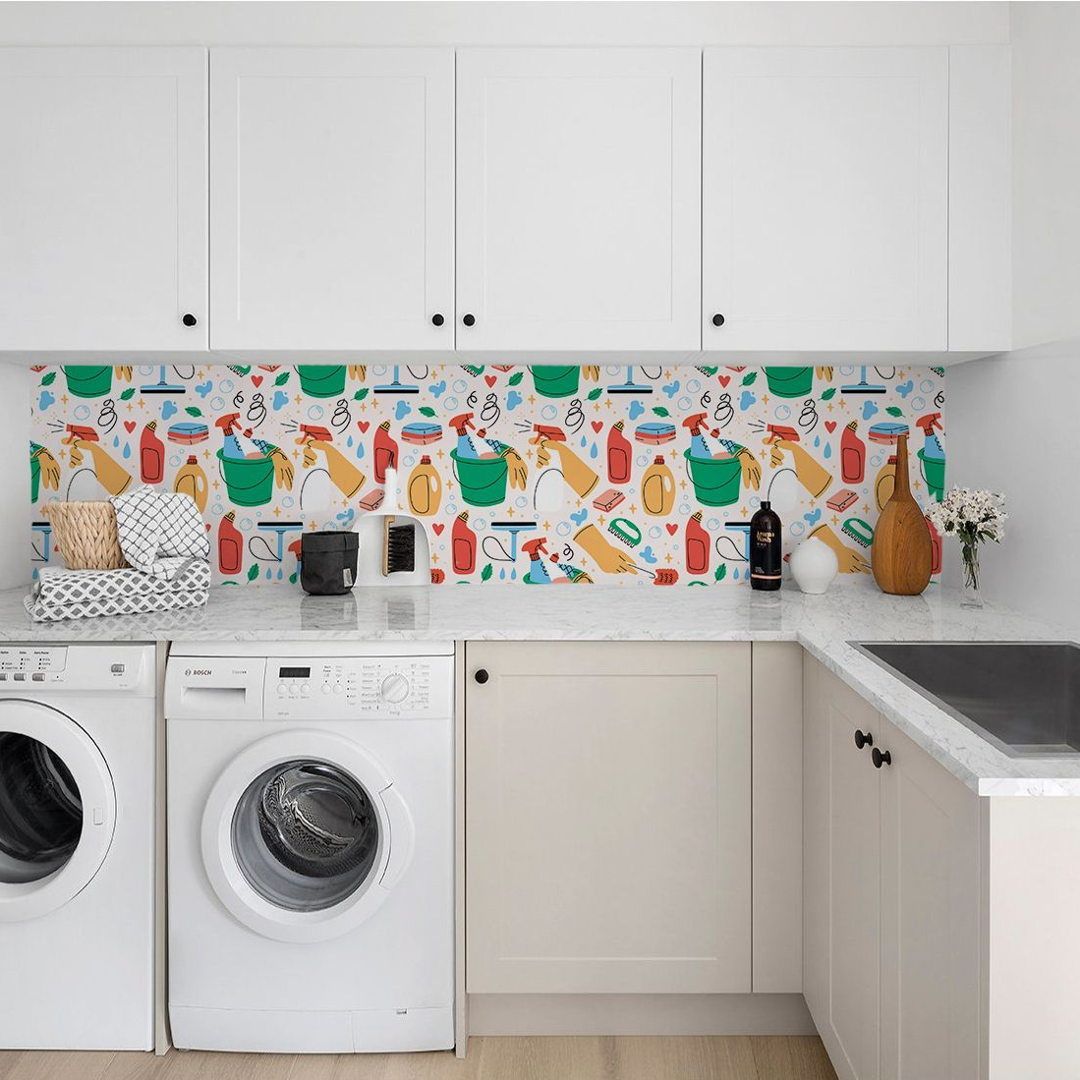 Vibrant and Fun Patterned Backsplash