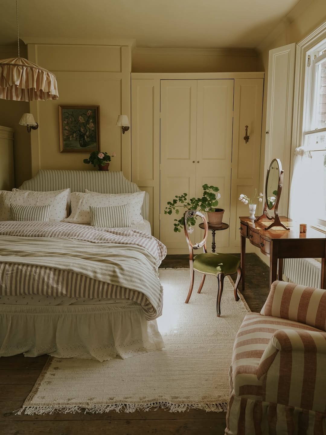 Striped Bedding, Skirts, and Sunlight