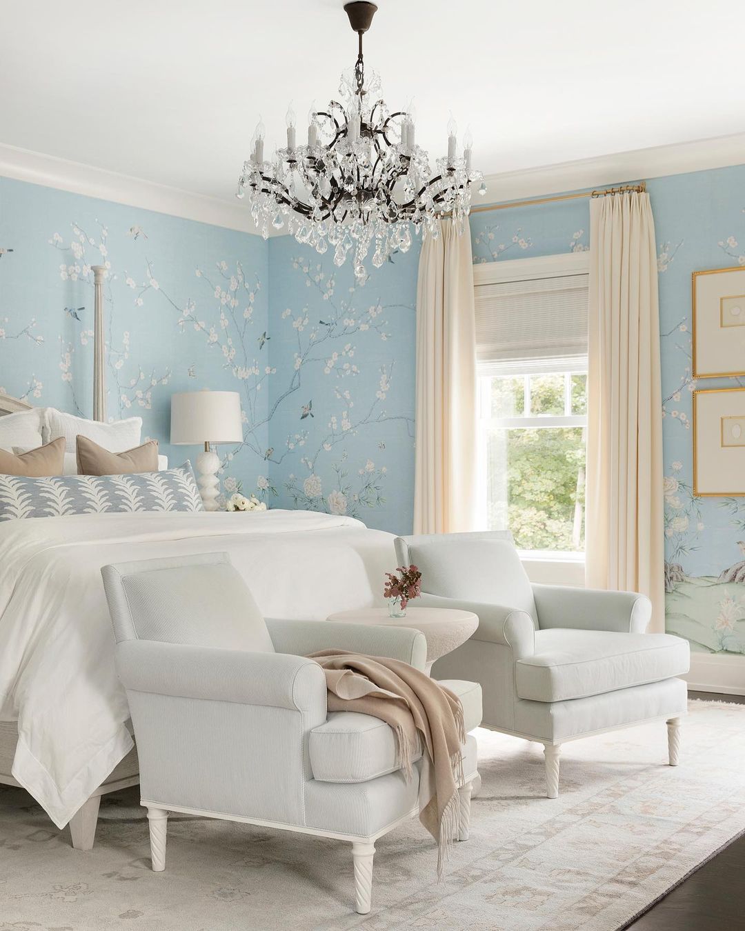 Combine Elegant Florals with Soft Blues