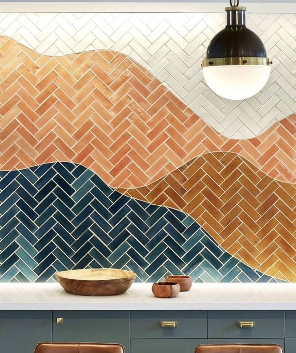 Multicolored Tile Backsplash