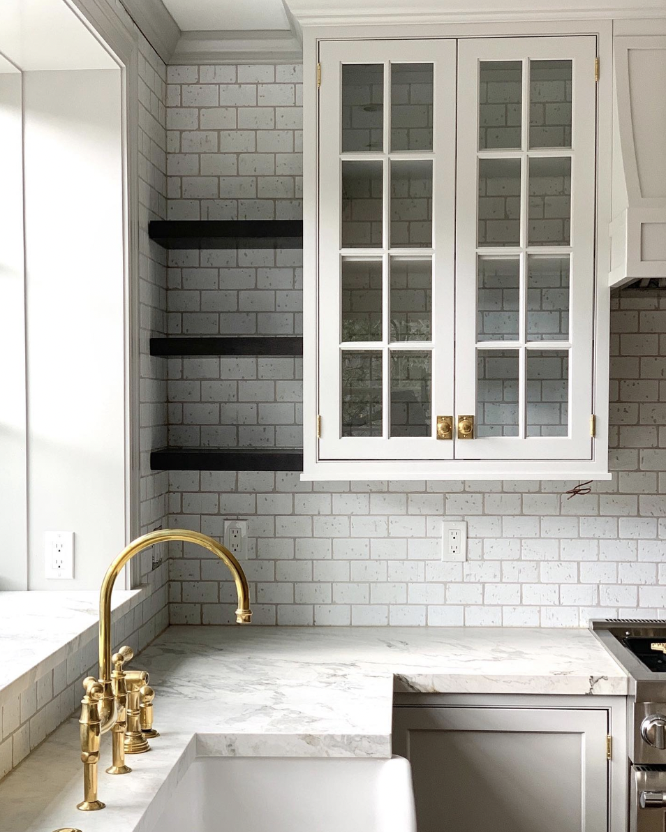 Grey Subway Tiles for the Backsplash