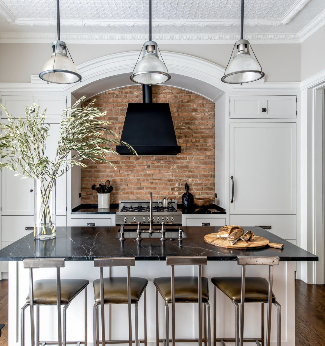 Brick Backsplash Designs for Compact Kitchens