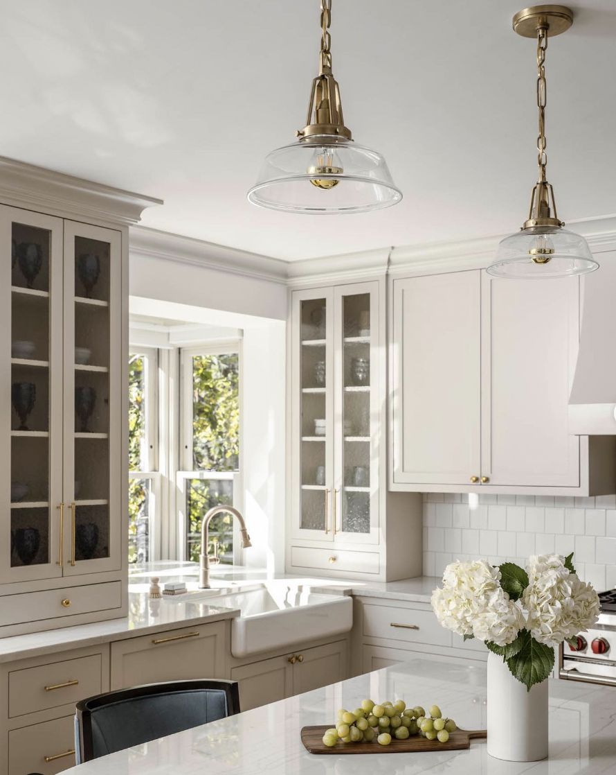 Crown Molding on Neutral-Colored Cabinets