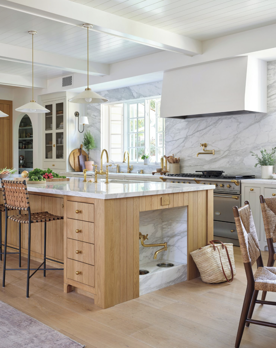 Lighting Ideas Above the Sink for a Kitchen with a Marble Backsplash
