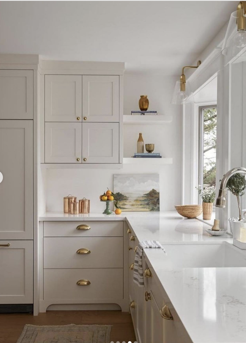 Glass and Gold Light for the Sink Area