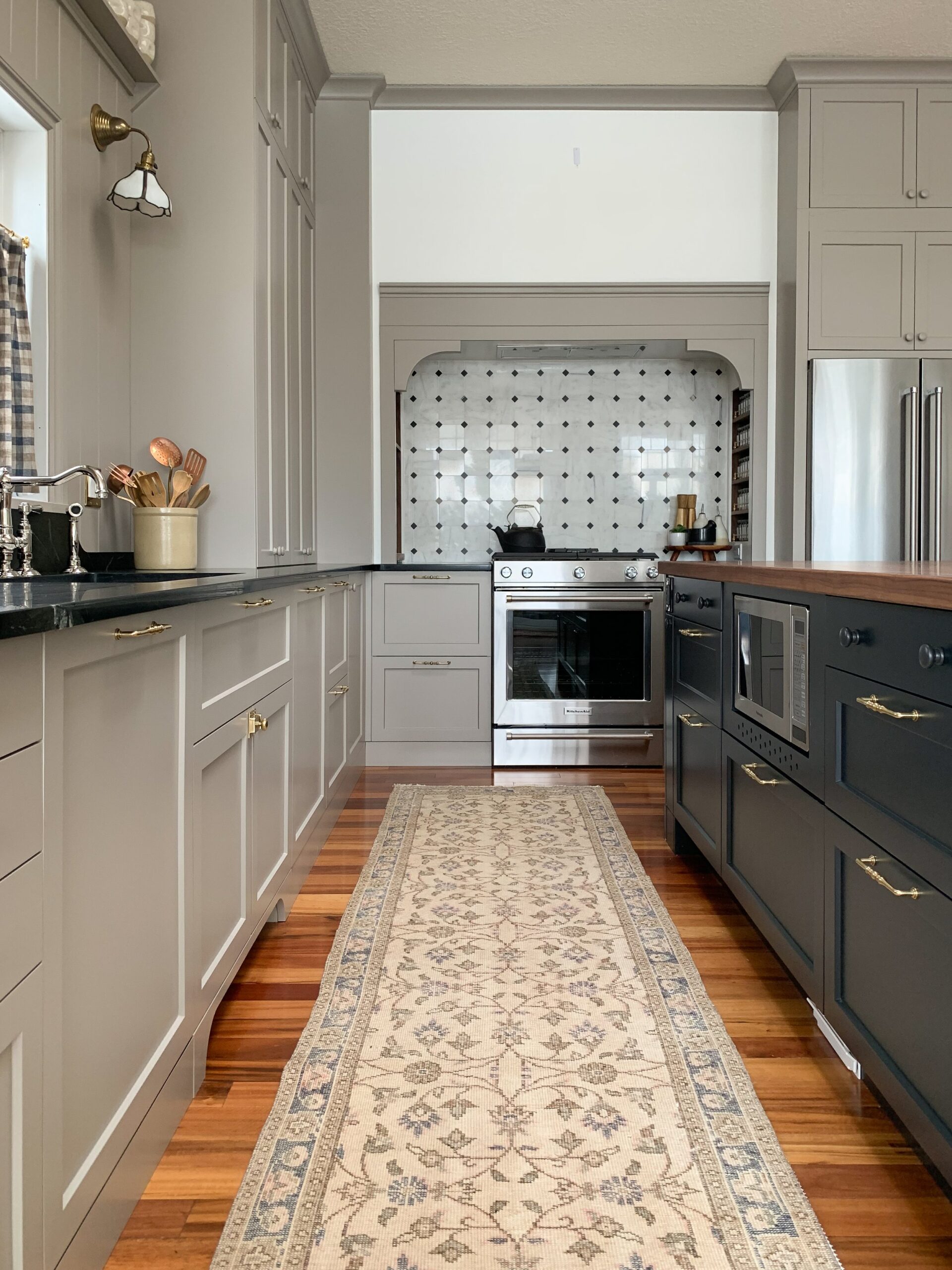 Gray Two-Tone Kitchen Cabinets