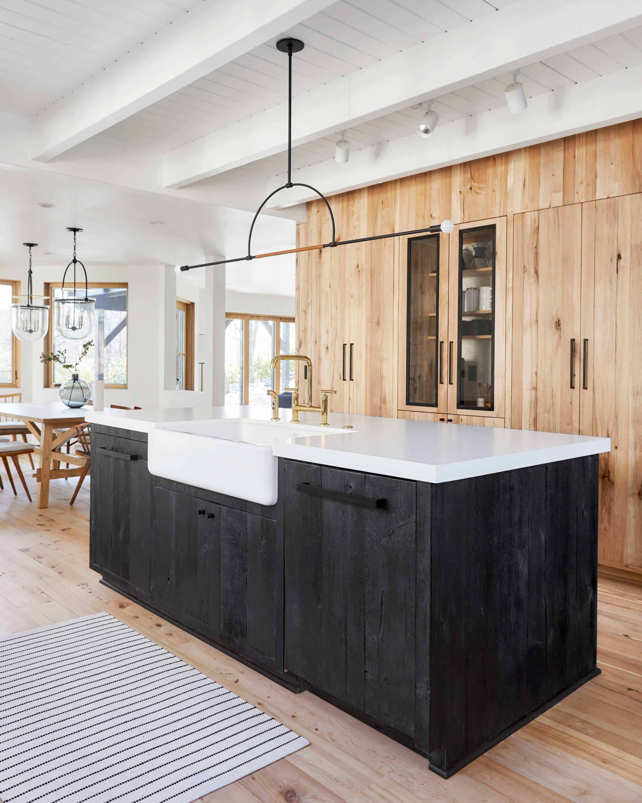 Two-Tone Kitchen in Black and Wood