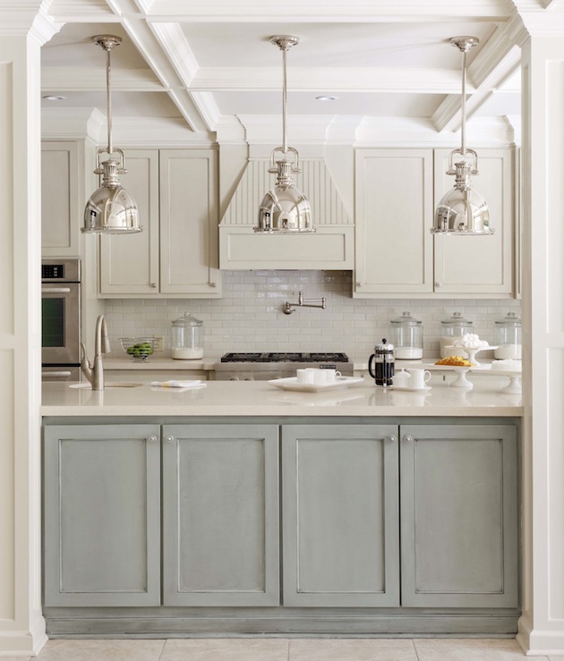Gray Two-Tone Kitchen Cabinets