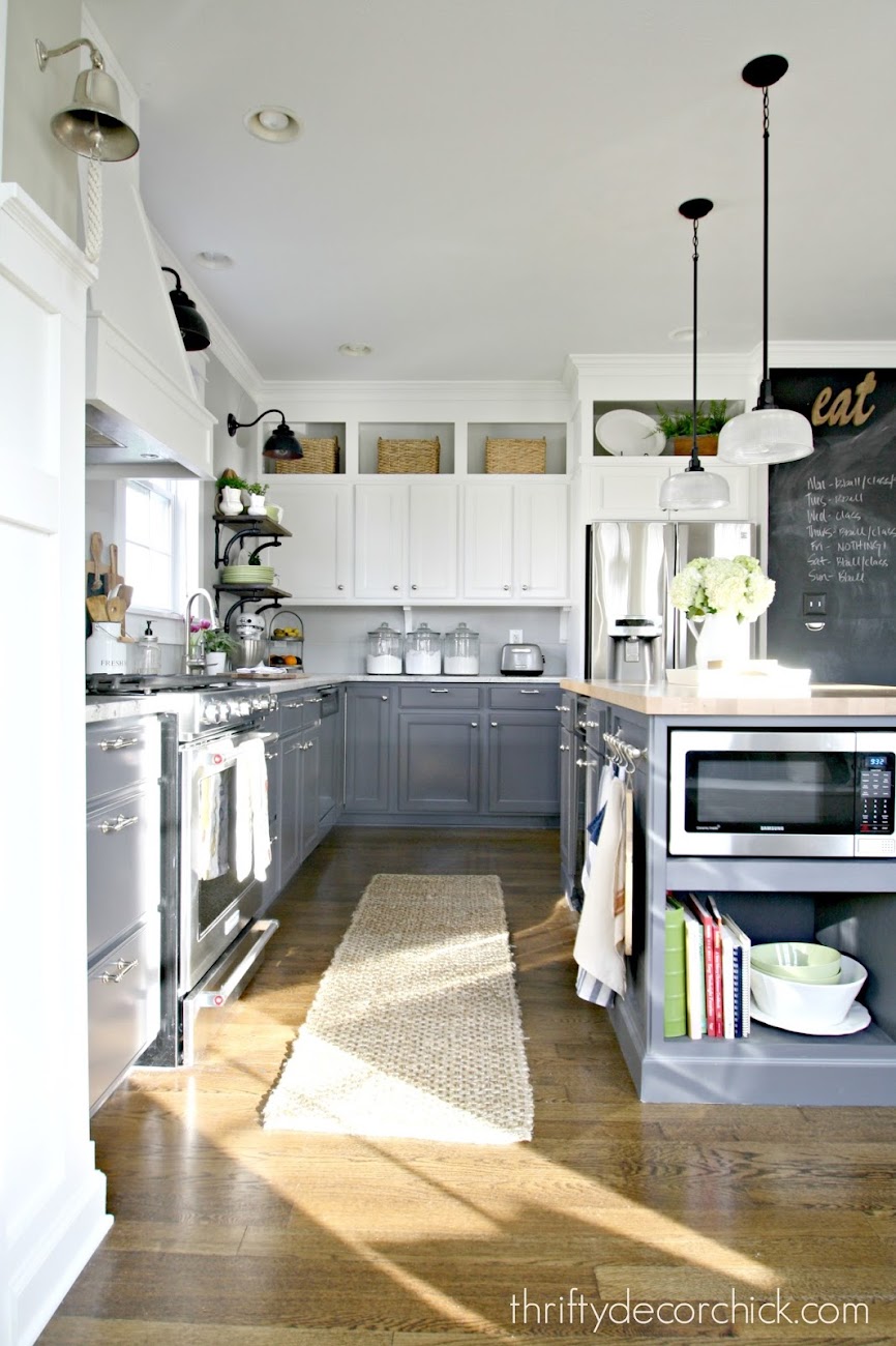 DIY Two-Tone Kitchen Cabinet Update